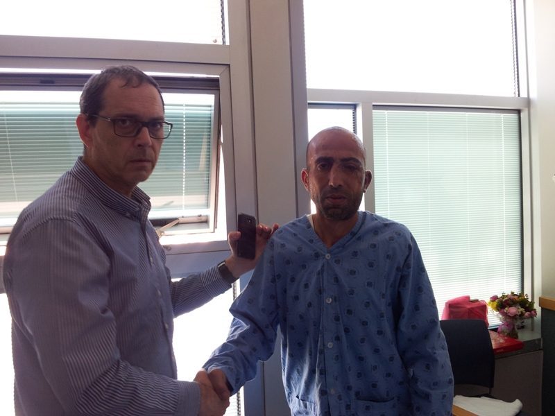 وفد المكملة يزور حسن أصرف في مستشفى إيخيلوف